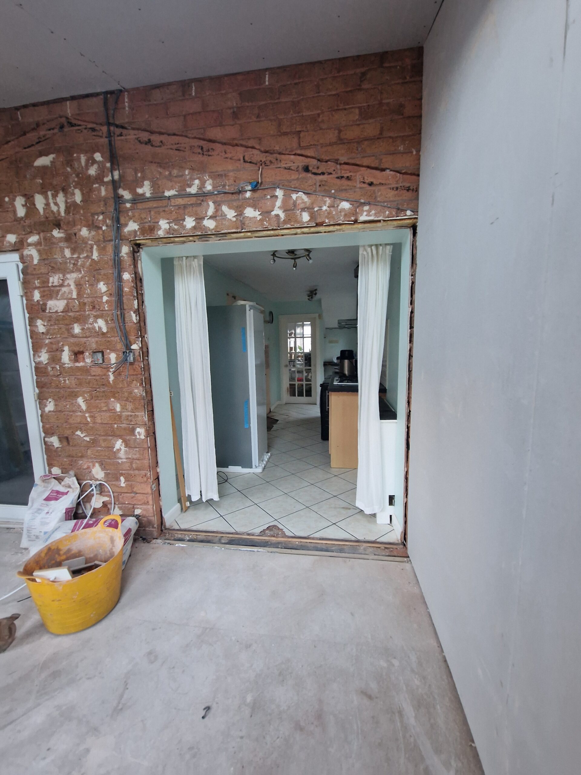 Kings Norton Extension works progress picture showing house in Birmingham with open plan| ID Property Developments