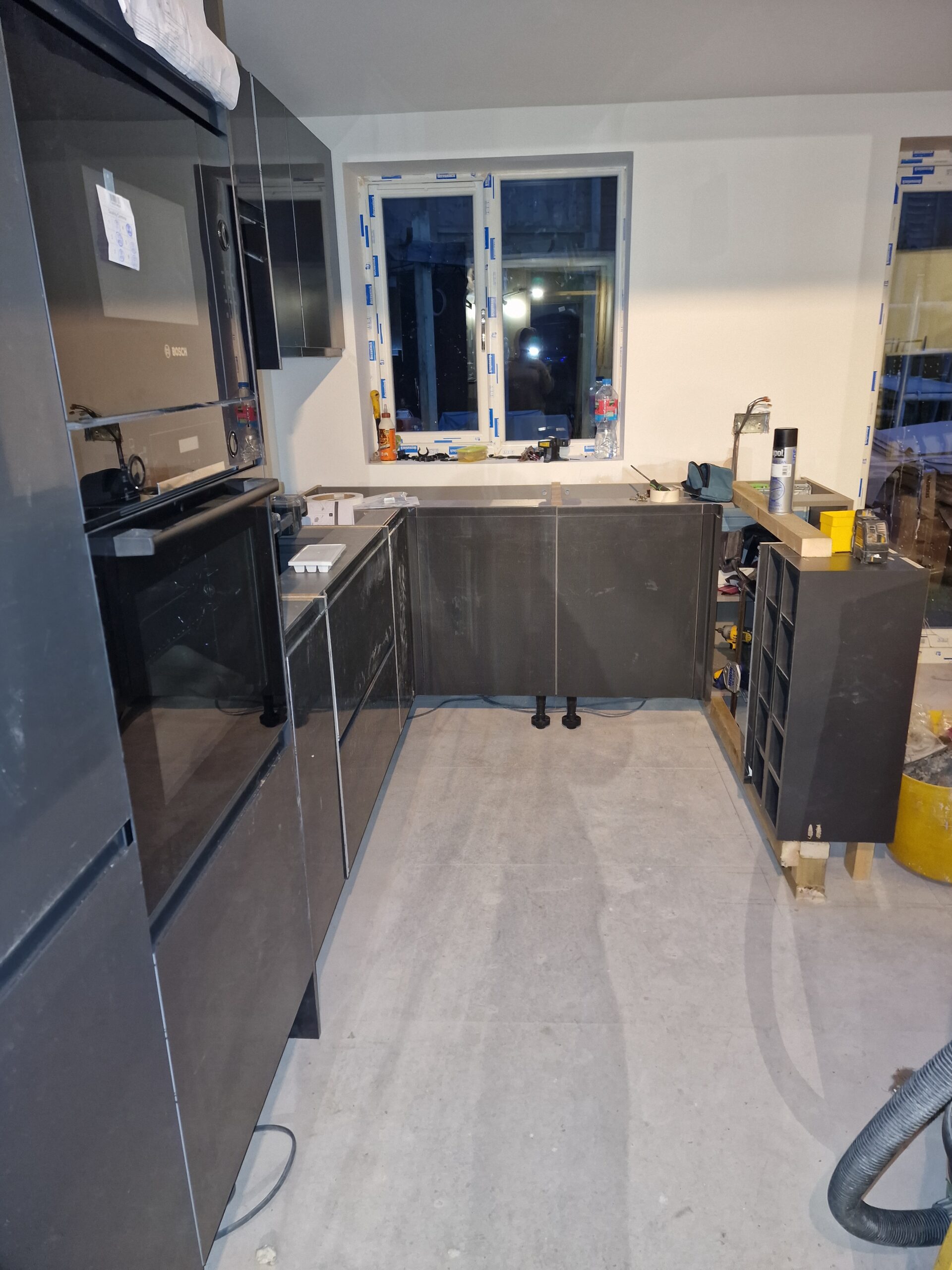 Kings Norton Extension works progress picture showing house in Birmingham with new kitchen and windows | ID Property Developments