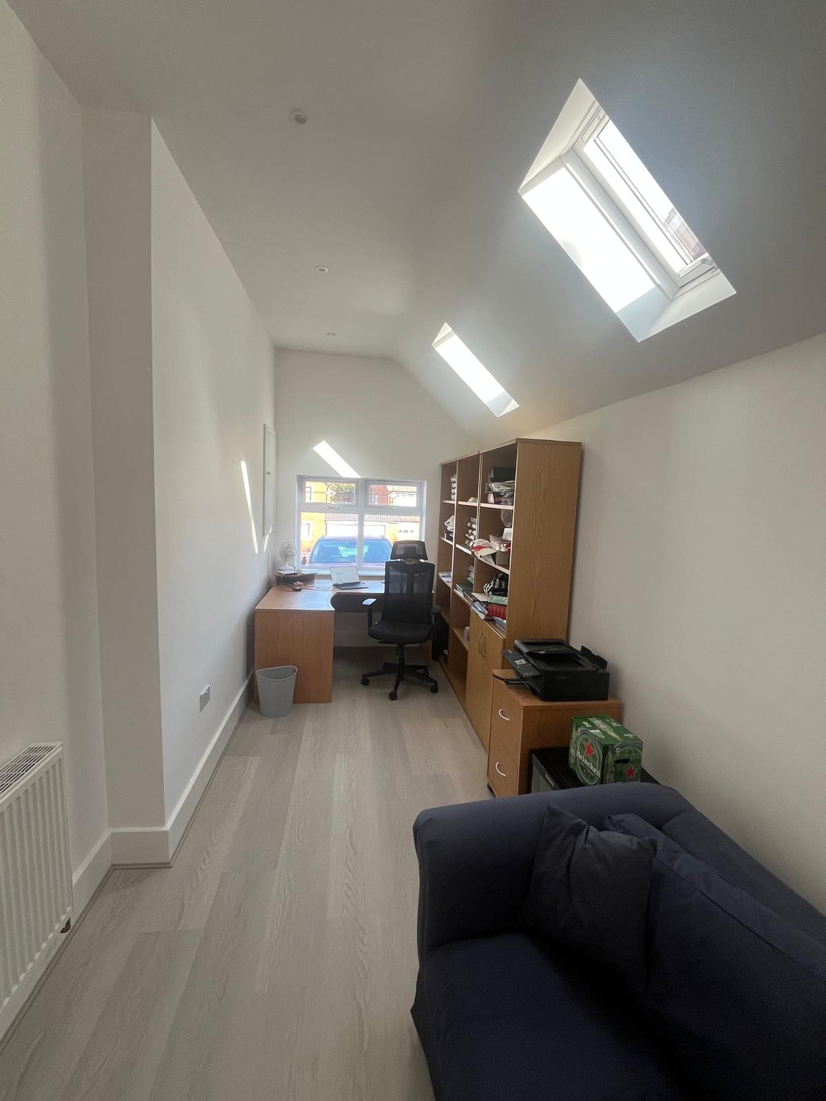 Interior Office Space after Garage Conversion - Cofton Hackett - ID Property Developments